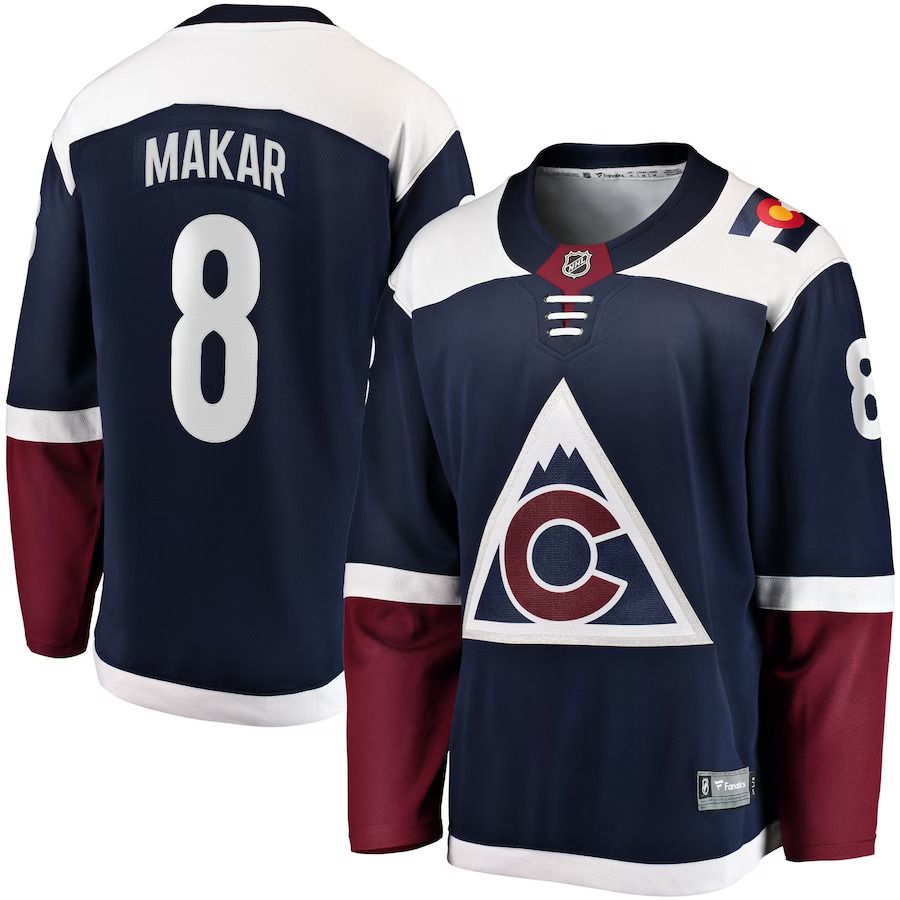 Men Colorado Avalanche #8 Cale Makar Fanatics Branded Navy Alternate Premier Breakaway Player NHL Jersey